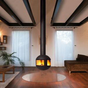 Focus Fireplaces Gyrofocus Glazed Wood Burning Stove - Bonfire