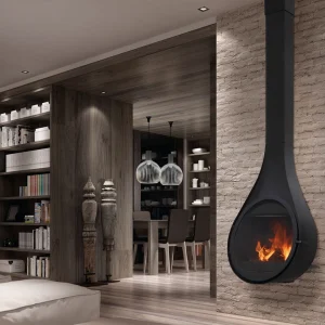 Rocal Drop Wall Hung Wood Burning Stove