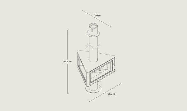 Rocal Born Central Wood Burning Stove (3) £0.00