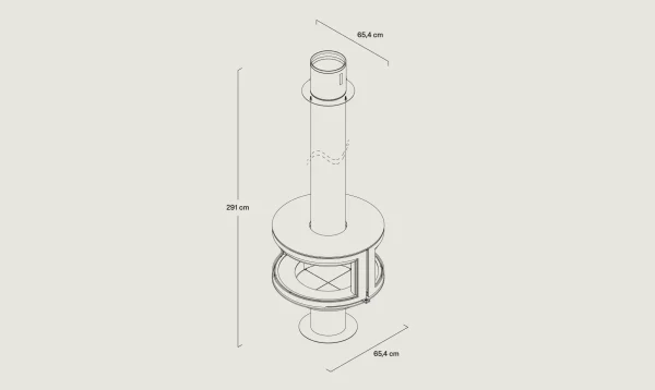 Rocal Ronde Central Wood Burning Stove (3) £0.00