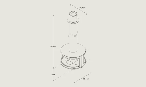 Rocal Ronde Central Suspended Wood Burning Stove (2) £0.00