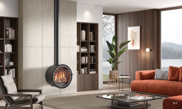 Rocal D-7 Wall Mounted Wood Burning Stove