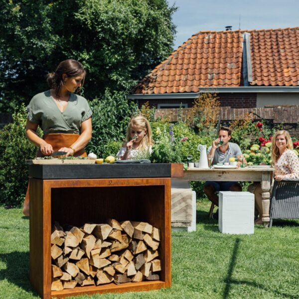 OFYR Butcher Block Storage 90 Corten Ceramic Dark Grey