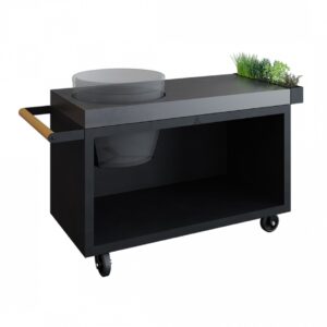 OFYR Kamado Table Black 135 Pro Concrete BGE