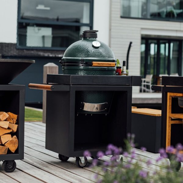 OFYR Kamado Table Black 65 Pro Concrete BGE